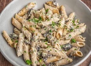 Whole Wheat Penne, Mushroom and Parmesan Salad